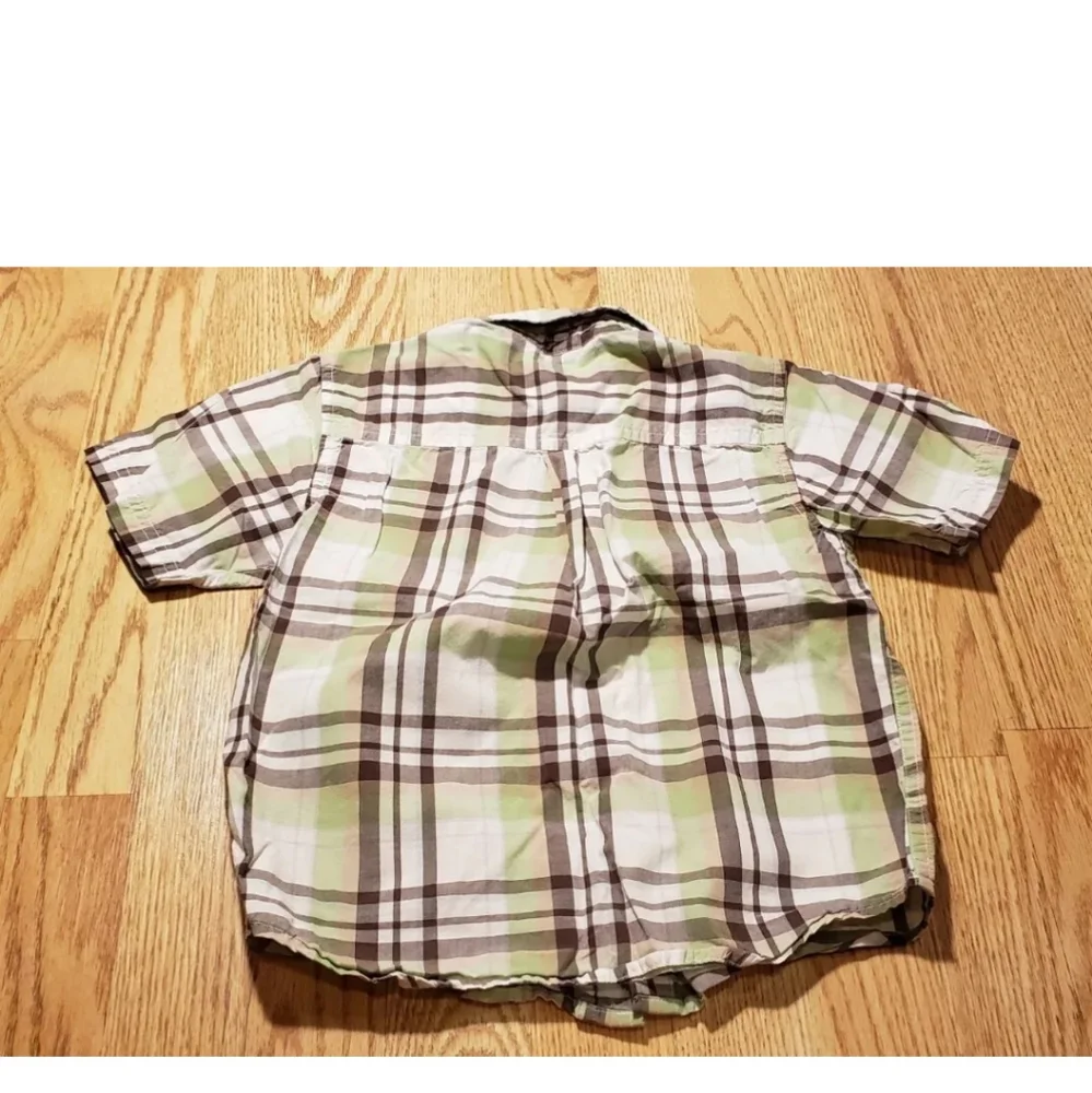 Gymboree Boys Button Up Shirt Size: XS 3-4 Short Sleeve